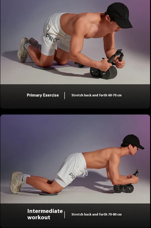 Ab Wheel Roller with Auto-Rebound for Core Training at Home