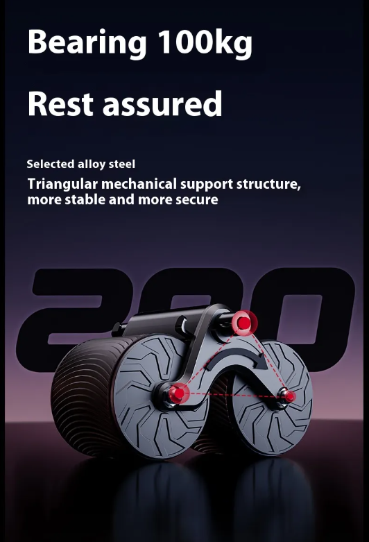 Ab Wheel Roller with Auto-Rebound for Core Training at Home