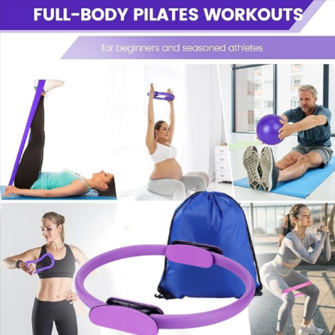 Complete Yoga & Pilates Set for Home Workouts – 13-Piece Kit