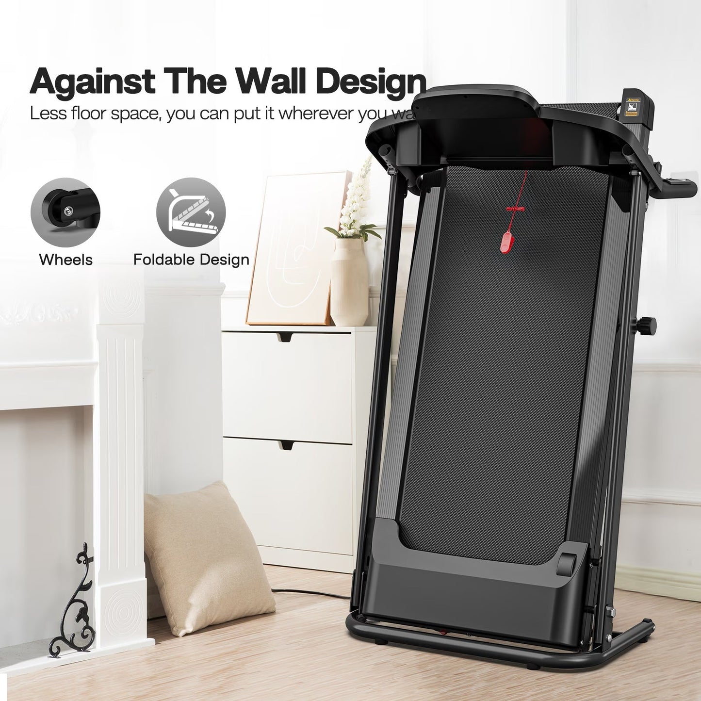 Home Folding Treadmill With Pulse Sensor